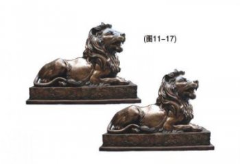 烏魯木齊公園獅子雕塑供求，景觀(guān)雕塑，鑄銅趴獅雕塑優(yōu)選